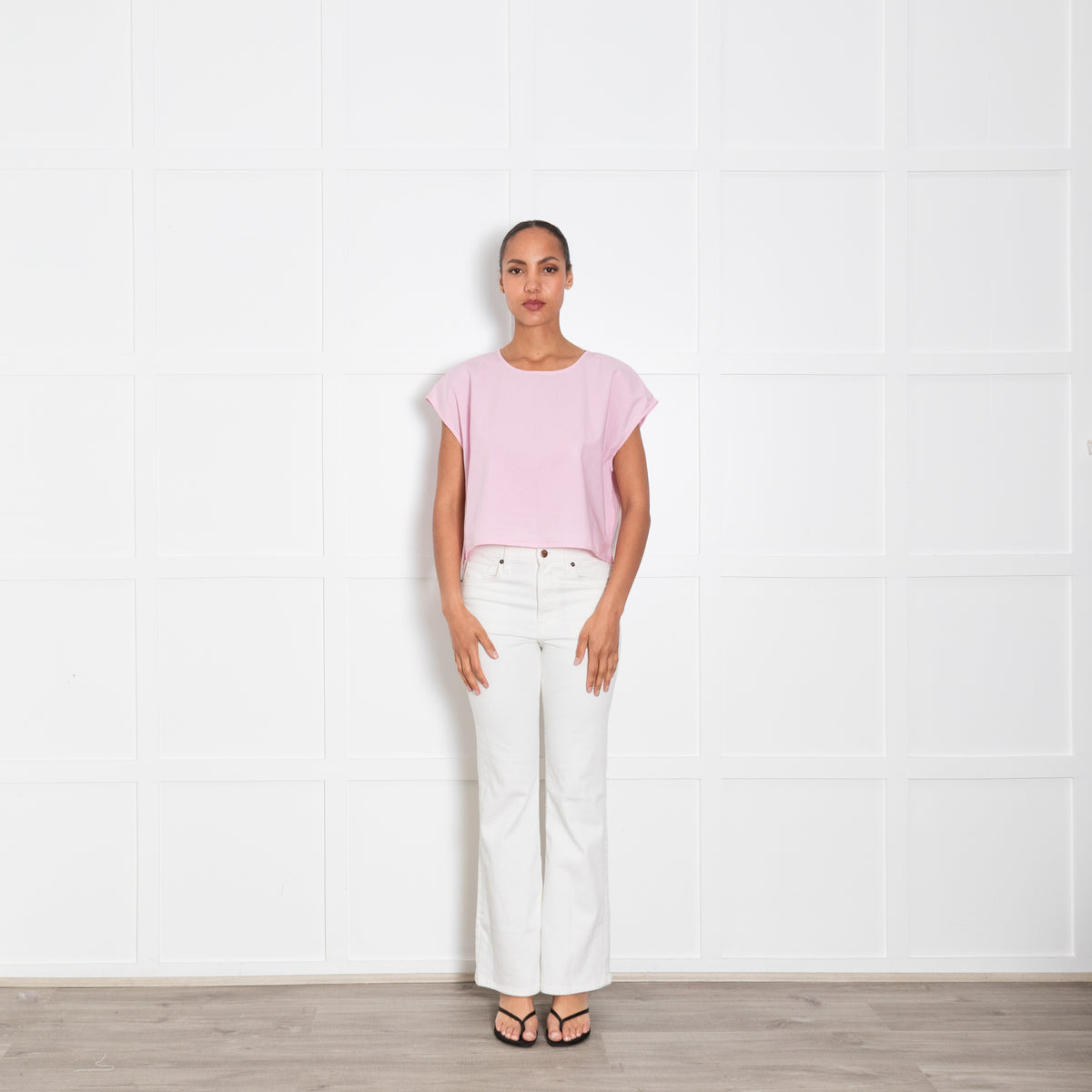 American Vintage Pink Cotton Boxy Top