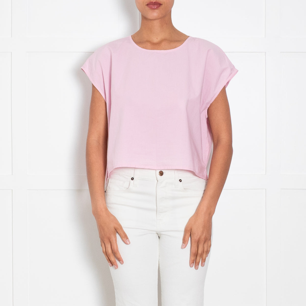 American Vintage Pink Cotton Boxy Top