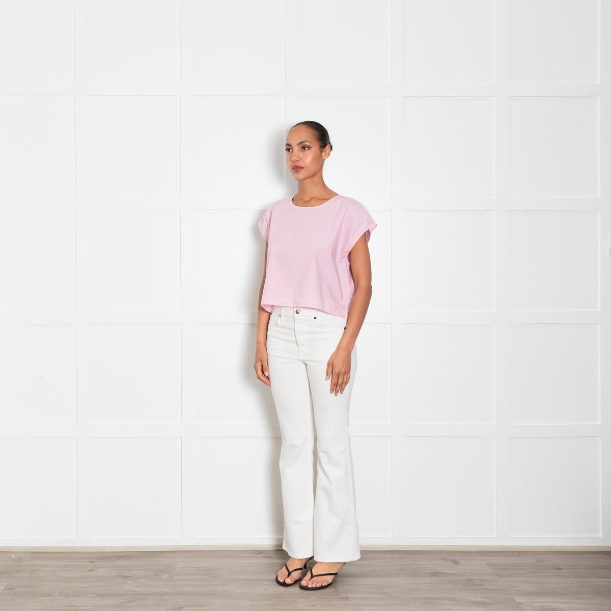 American Vintage Pink Cotton Boxy Top