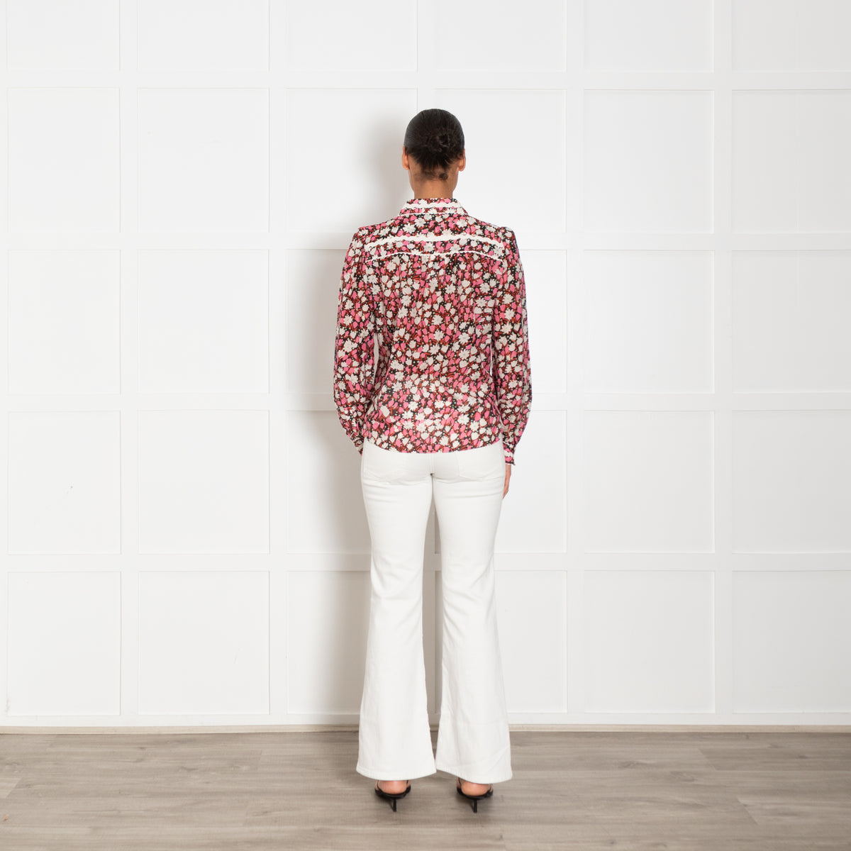 Me + Em Multicolour Floral Cotton & Silk Mix Blouse