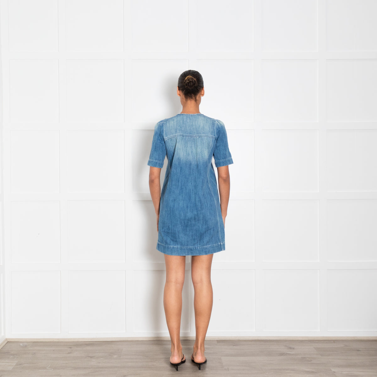 Isabel Marant Etoile Blue Denim Short Sleeve Dress