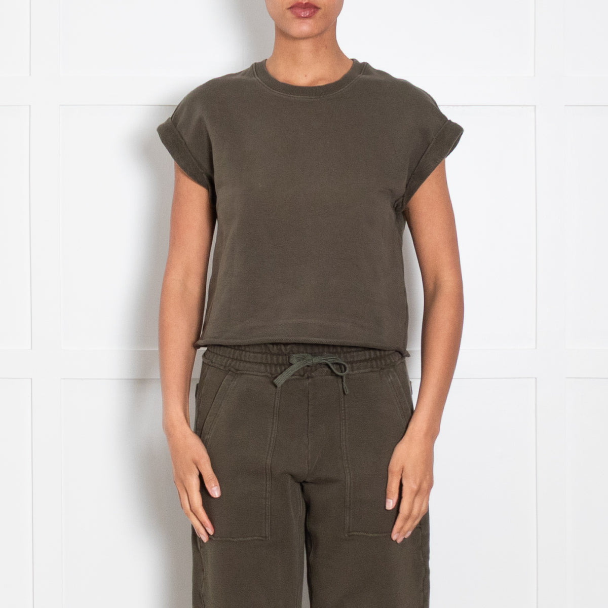 Me + Em Khaki Sleeveless Sweater Vest