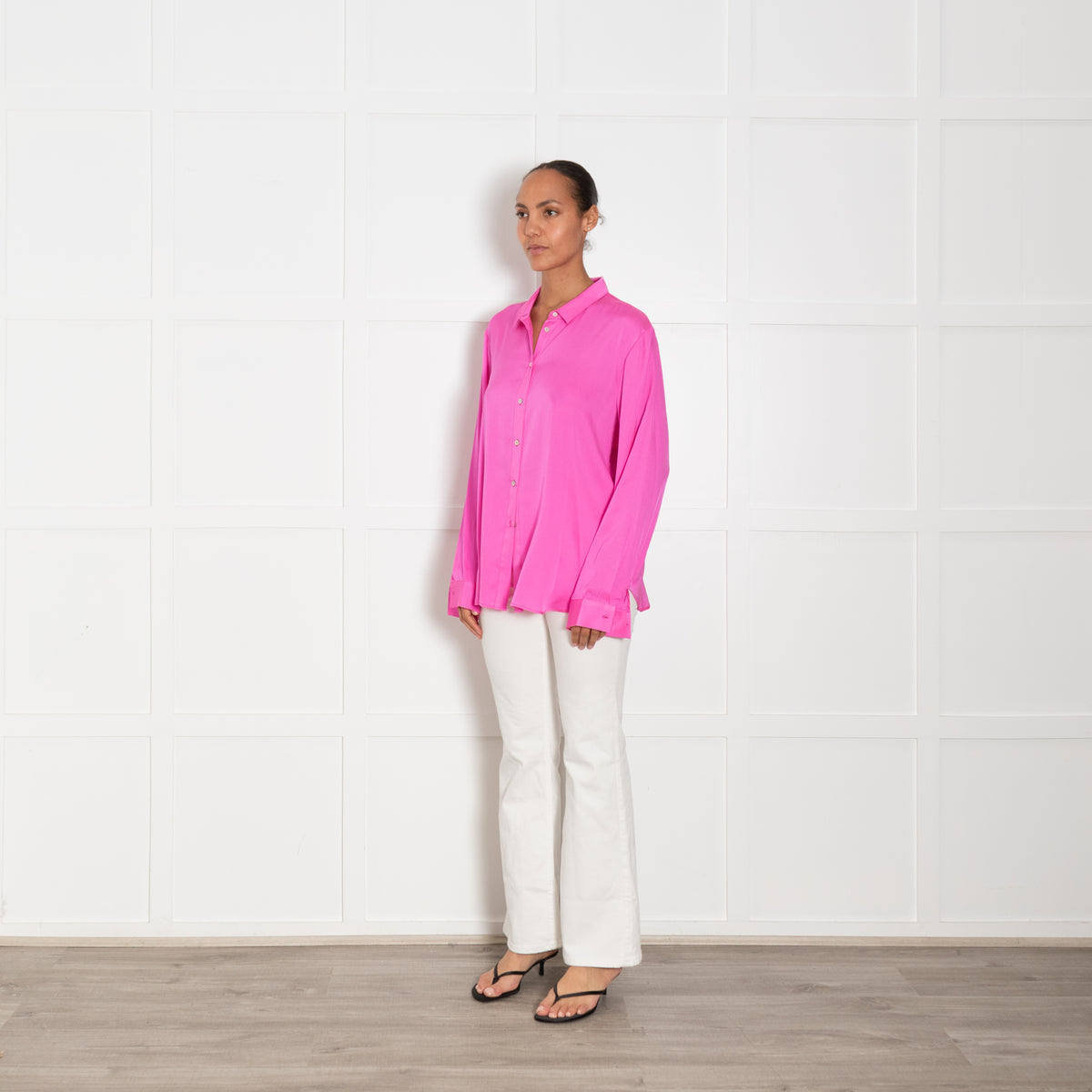 Silk95Five Pink Silk Blouse