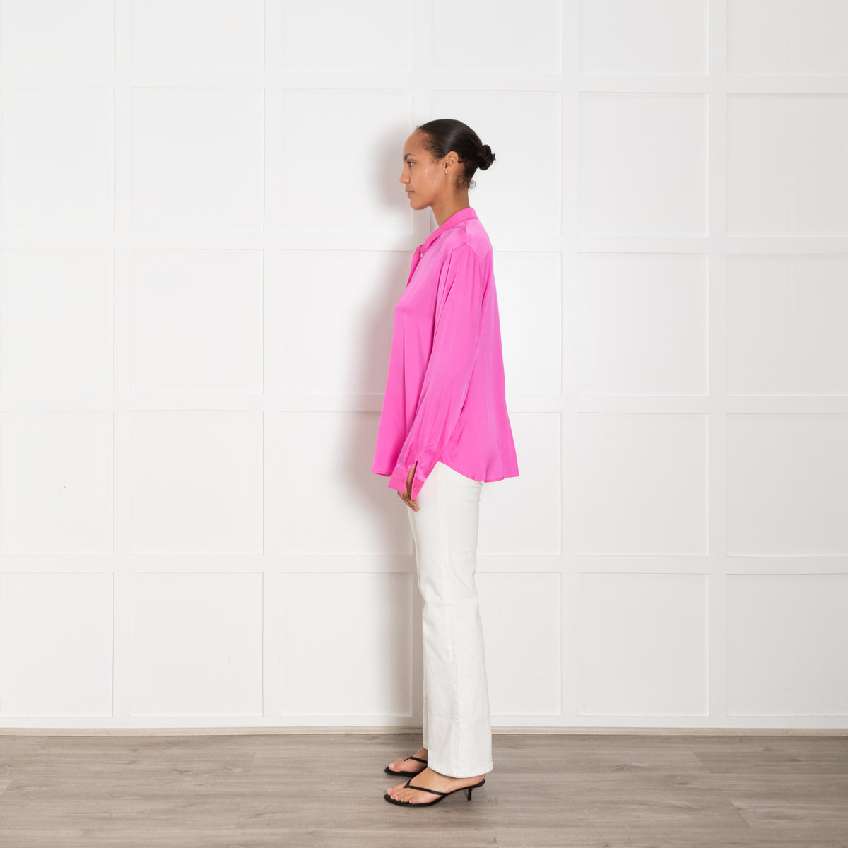 Silk95Five Pink Silk Blouse