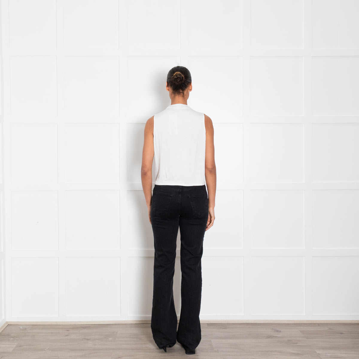 Enza Costa White Jersey Sleeveless Top