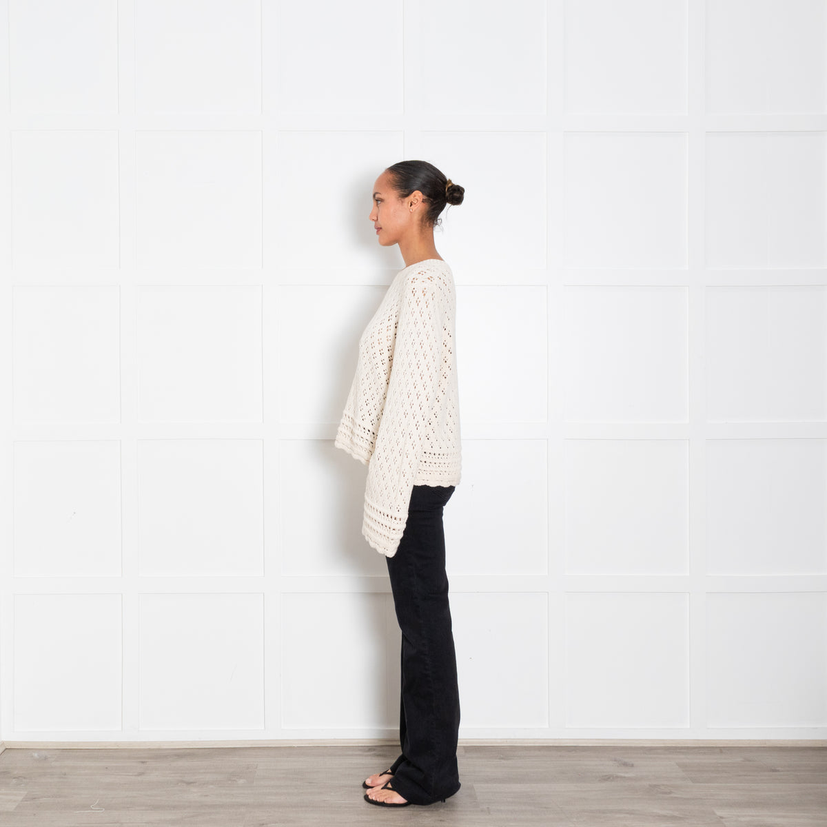 Frame Cotton & Silk Crochet Jumper