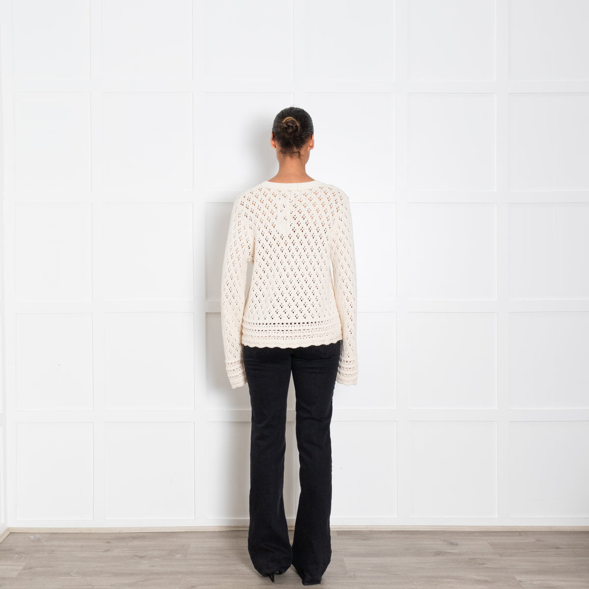 Frame Cotton & Silk Crochet Jumper