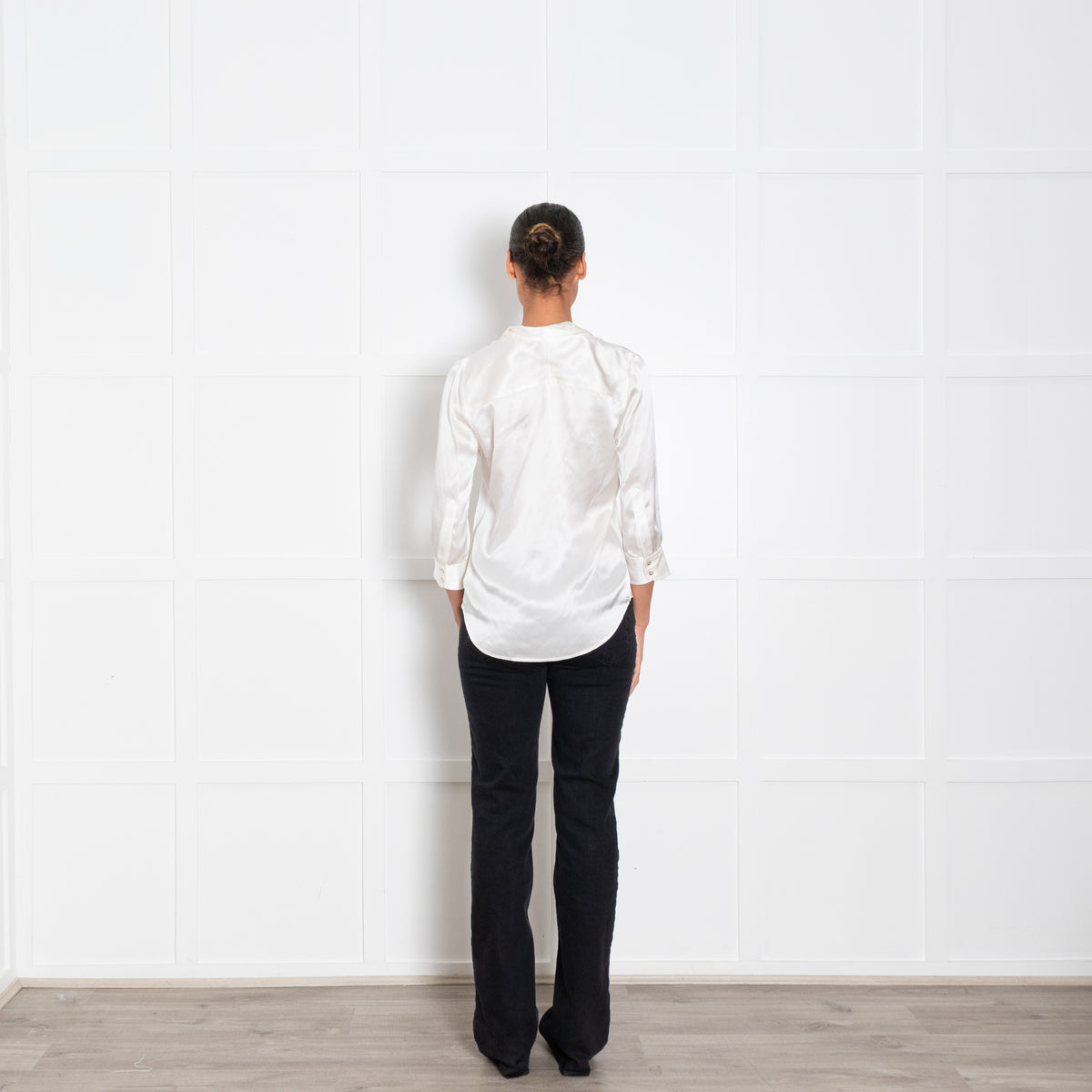 L'Agence Cream 3/4 Sleeve Blouse