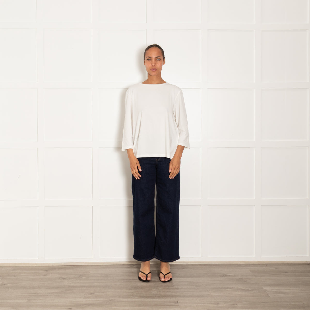 Weekend Max Mara White Cotton 3/4 Sleeve T-Shirt