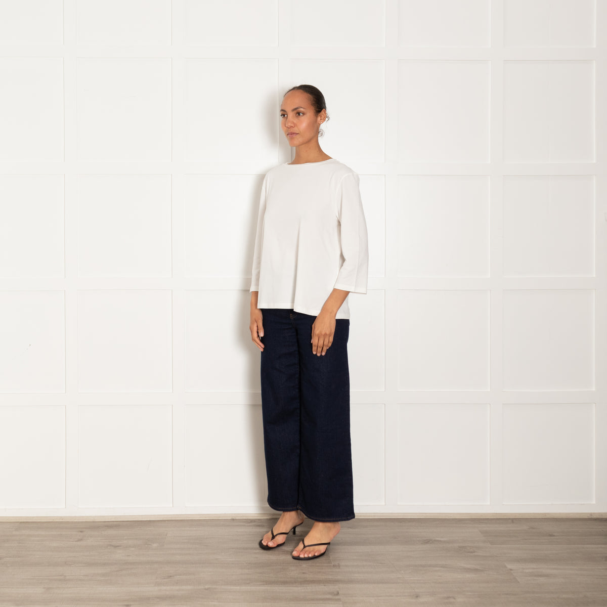 Weekend Max Mara White Cotton 3/4 Sleeve T-Shirt