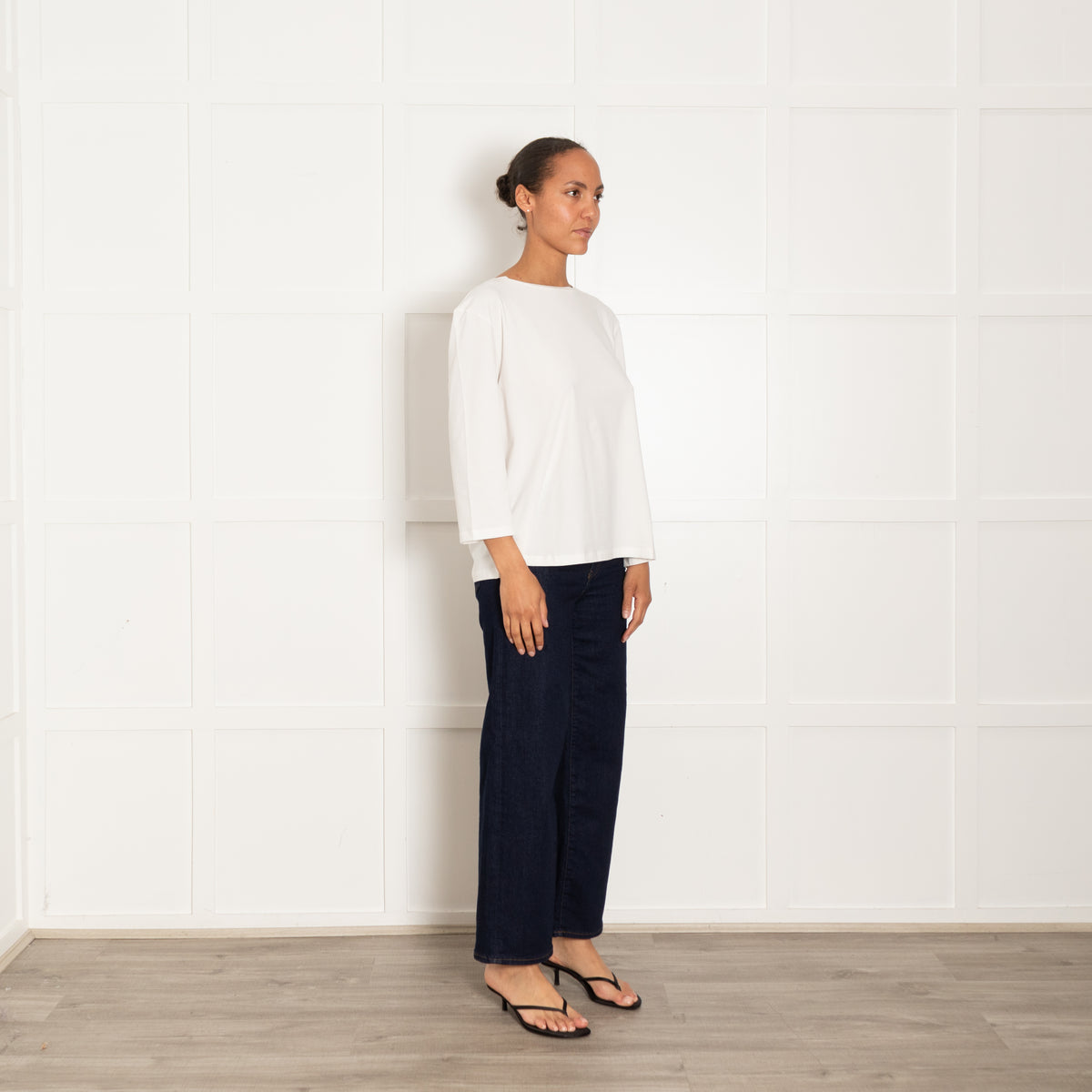 Weekend Max Mara White Cotton 3/4 Sleeve T-Shirt