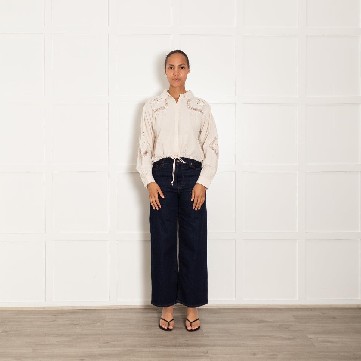 Ba&sh Beige Peter Pan Blouse
