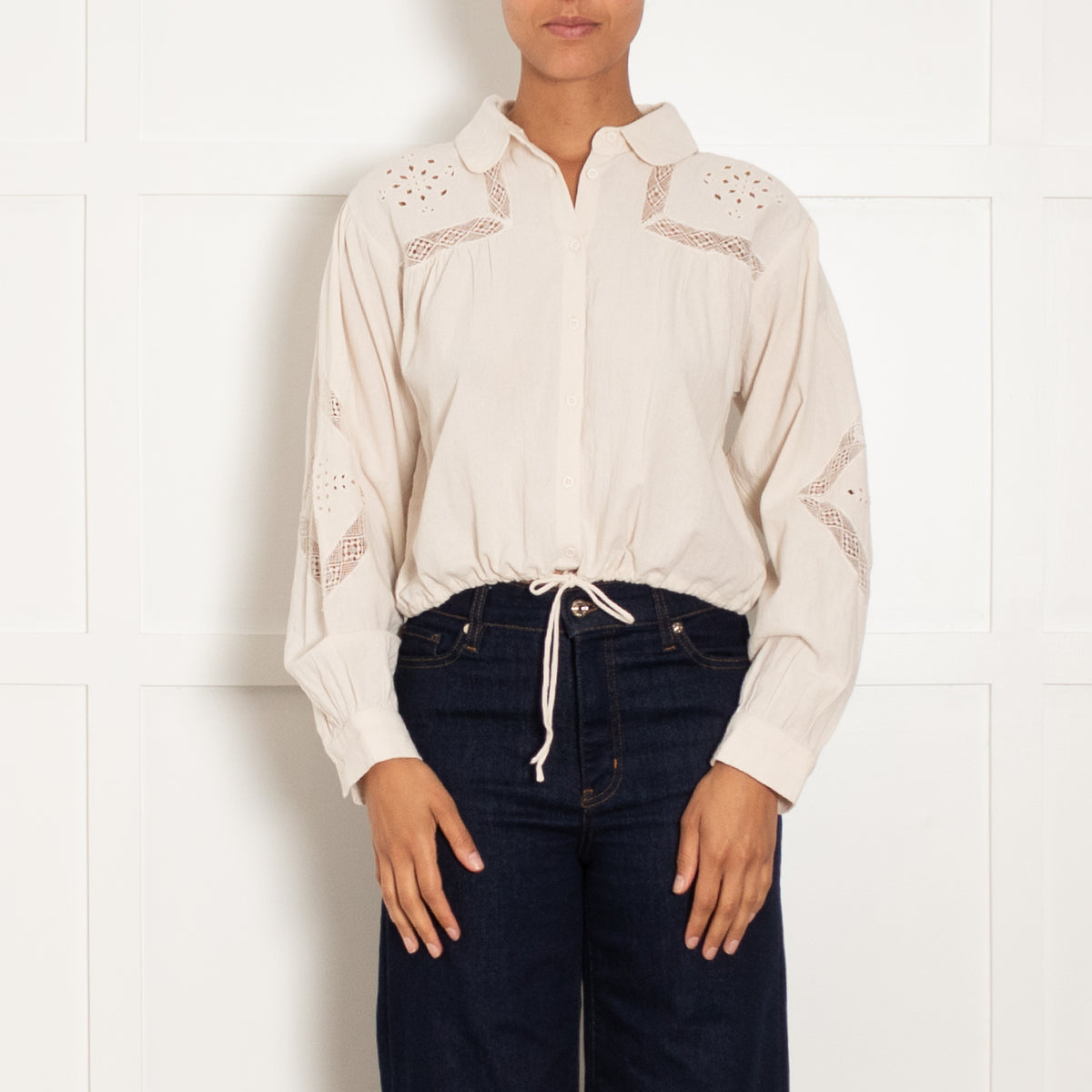 Ba&sh Beige Peter Pan Blouse