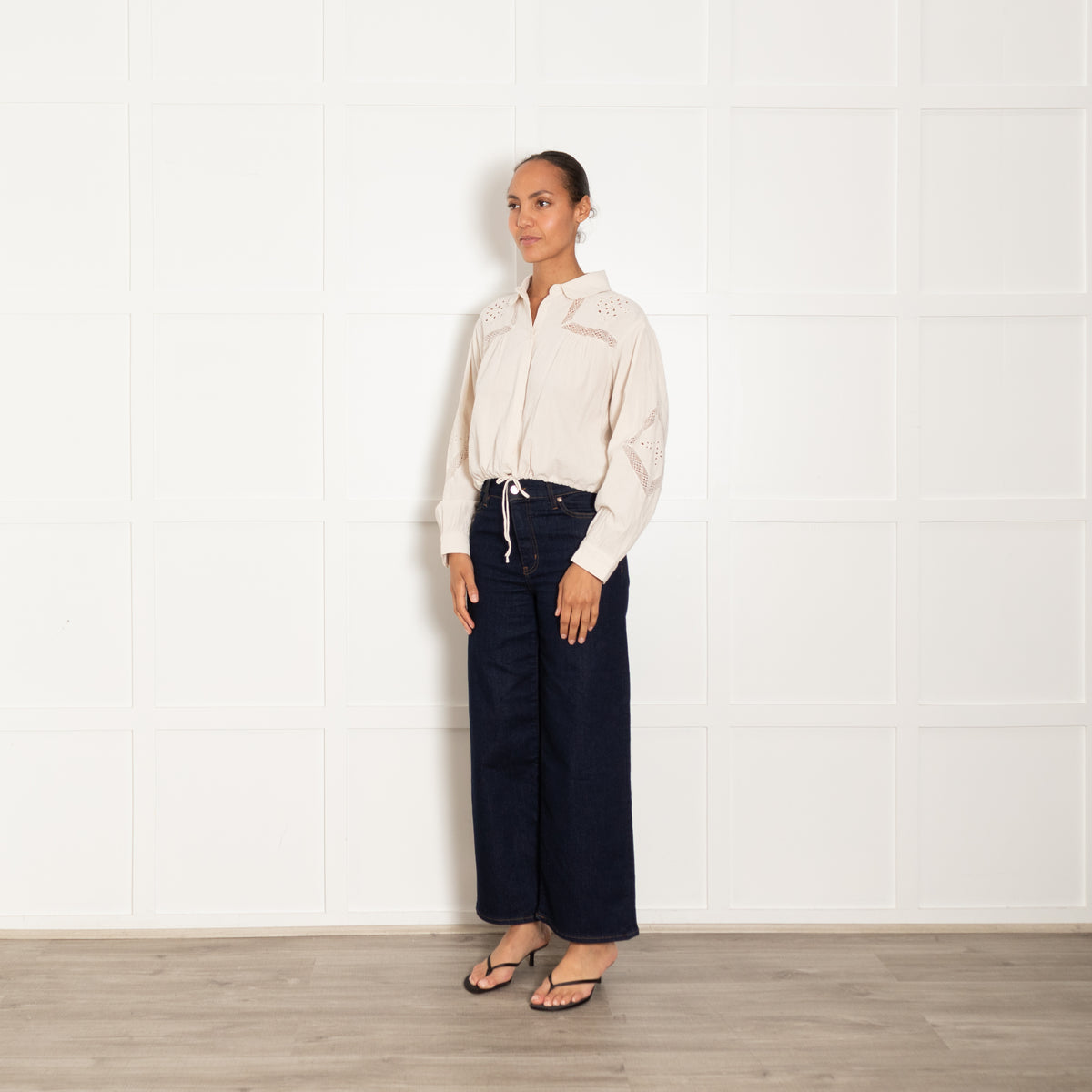 Ba&sh Beige Peter Pan Blouse