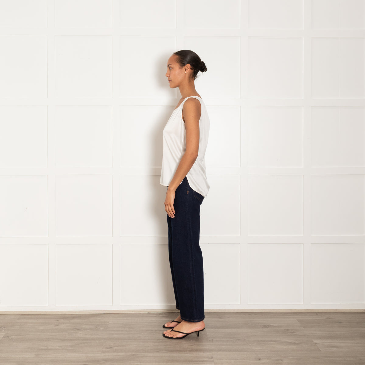 Max Mara Leisure Cream Silk Mix Sleeveless Top