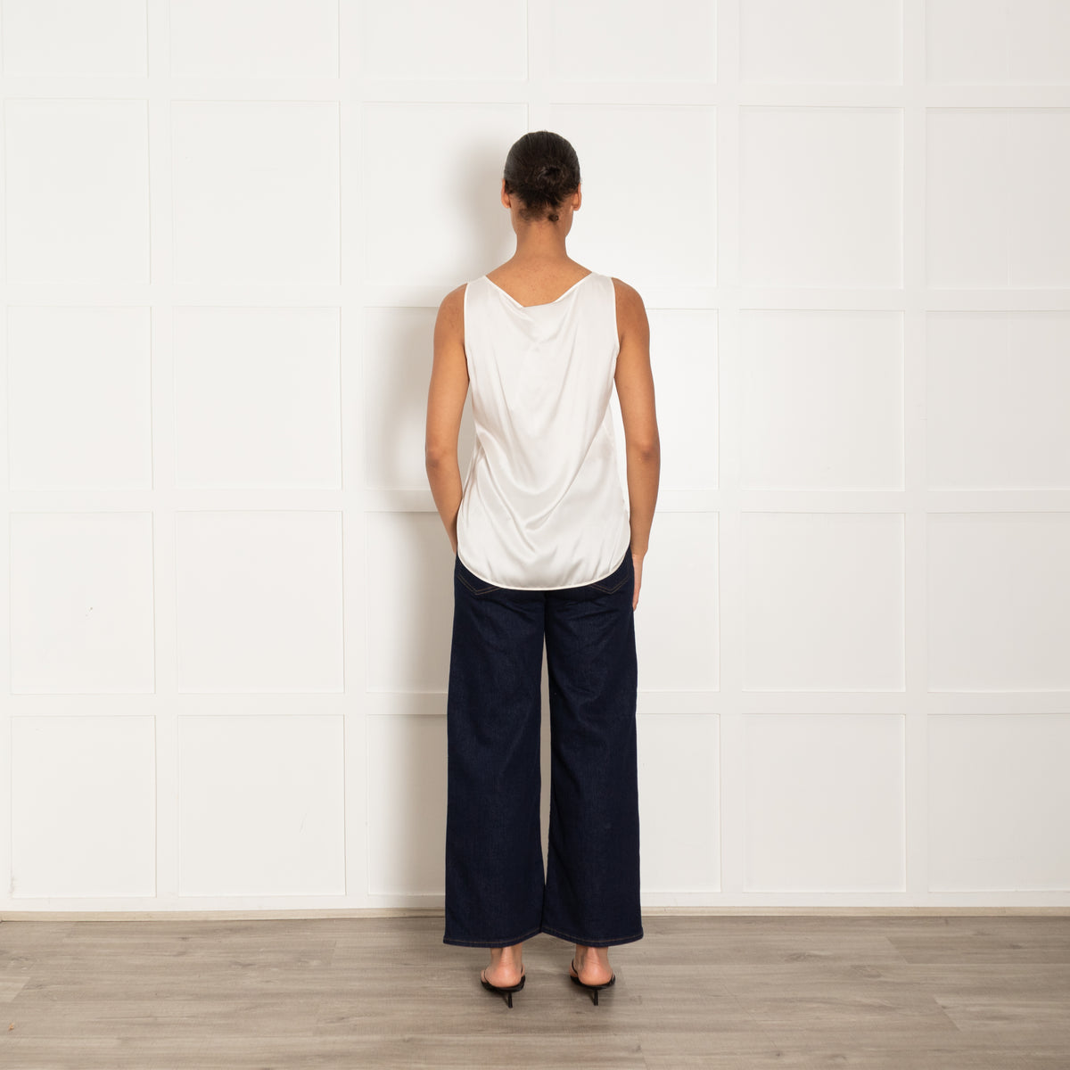 Max Mara Leisure Cream Silk Mix Sleeveless Top