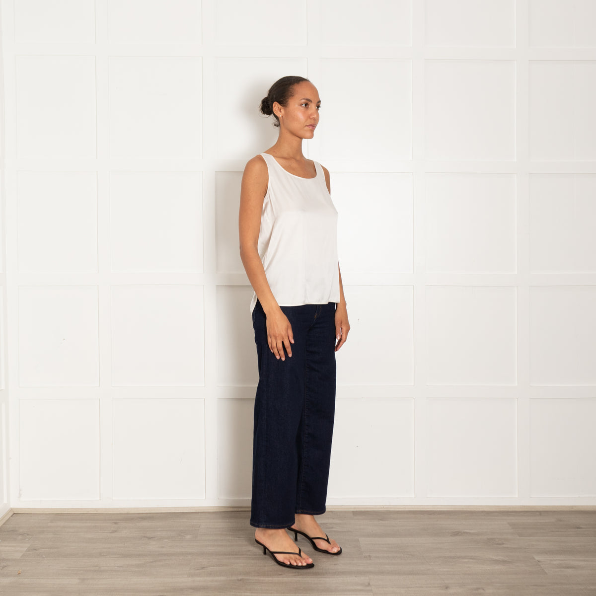 Max Mara Leisure Cream Silk Mix Sleeveless Top