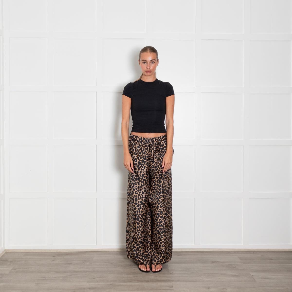 MaxMara Ghinea Silk Animal Print Trousers