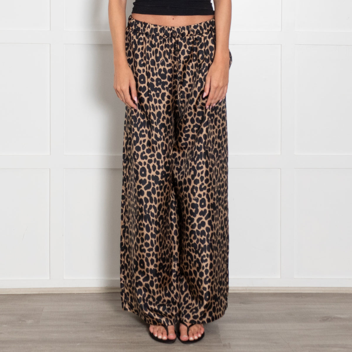 MaxMara Ghinea Silk Animal Print Trousers