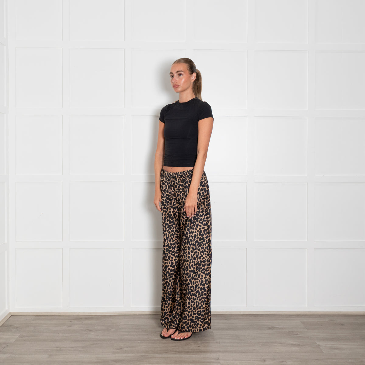 MaxMara Ghinea Silk Animal Print Trousers
