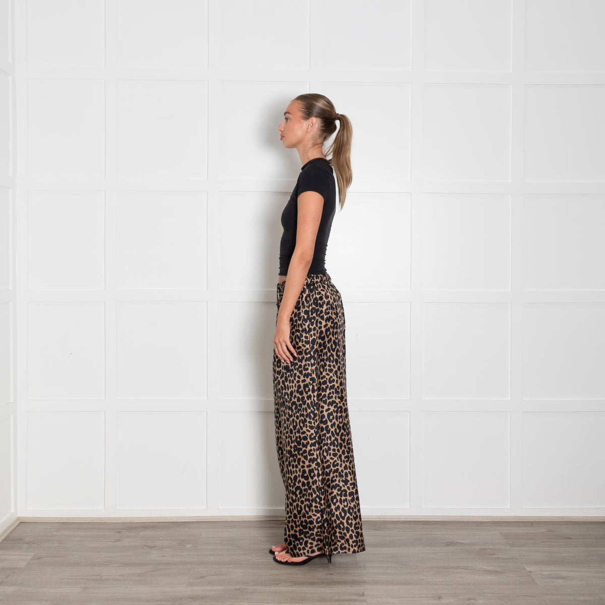 MaxMara Ghinea Silk Animal Print Trousers