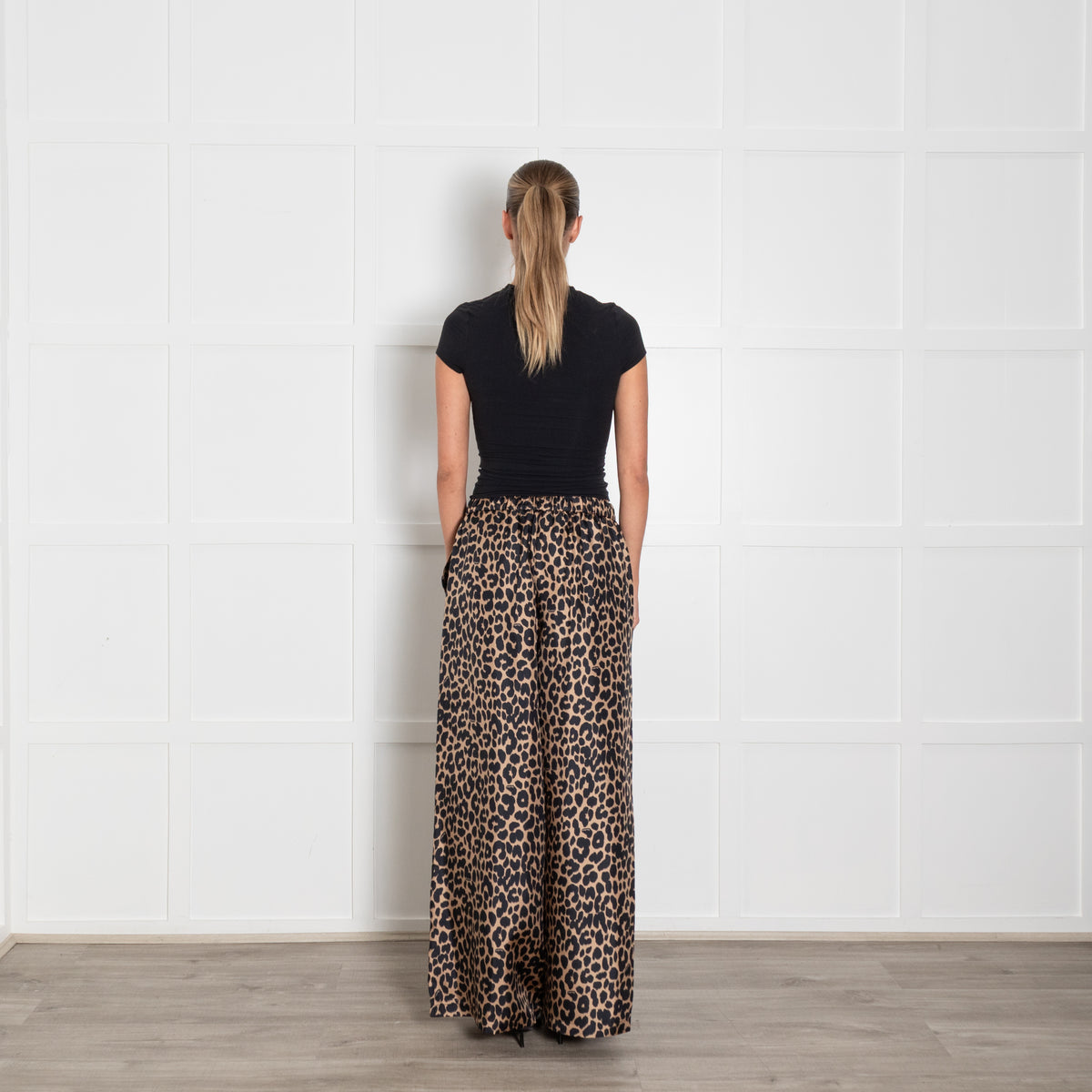 MaxMara Ghinea Silk Animal Print Trousers