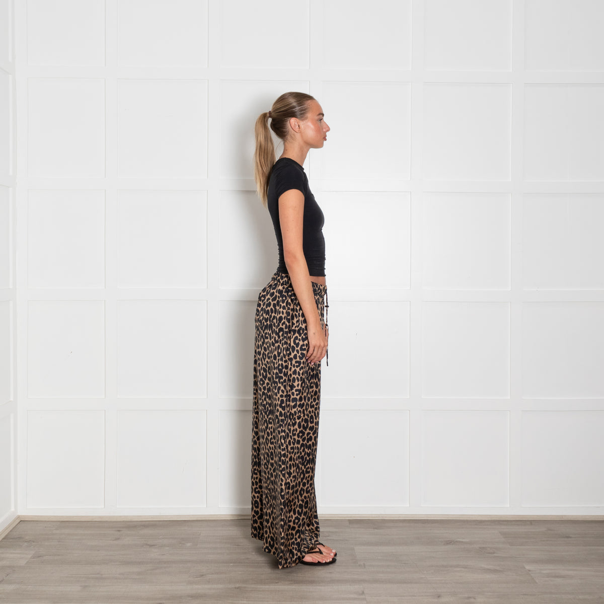MaxMara Ghinea Silk Animal Print Trousers