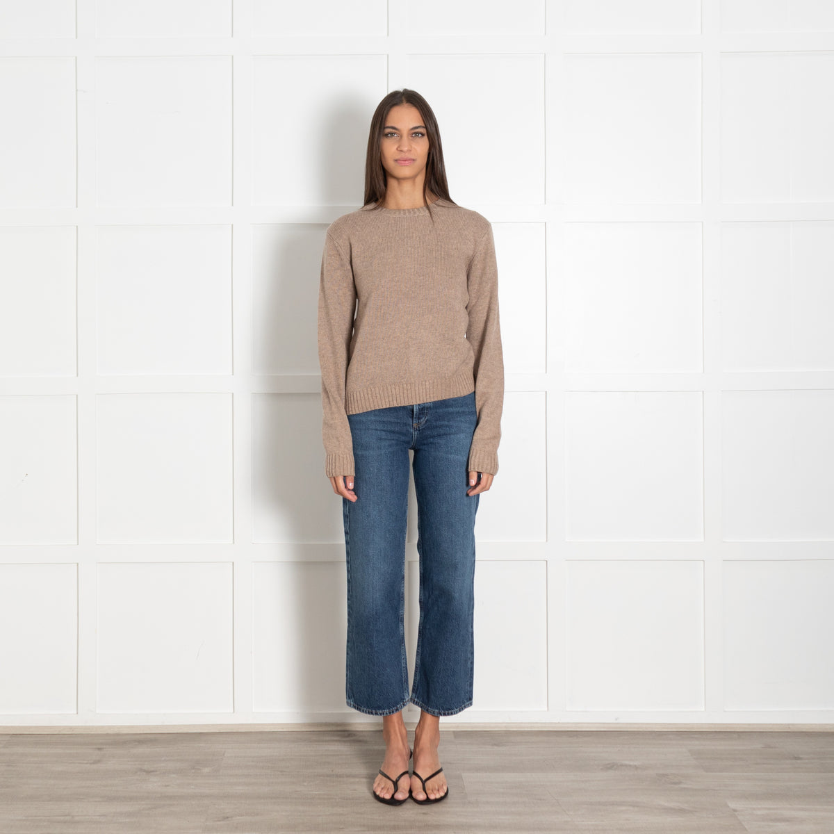 Pieszak Denim Brown Round Neck Sweater - Image 1