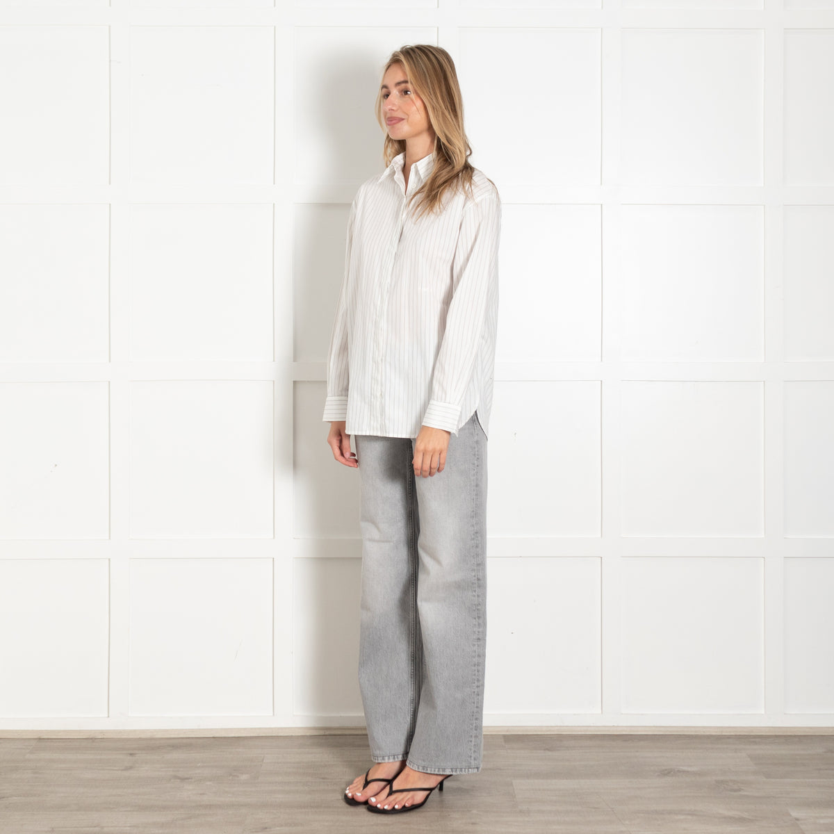 White Pinstripe Shirt - Image 3