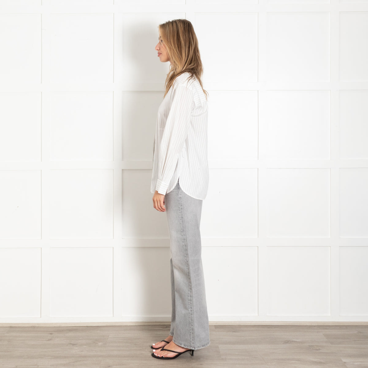 White Pinstripe Shirt - Image 4
