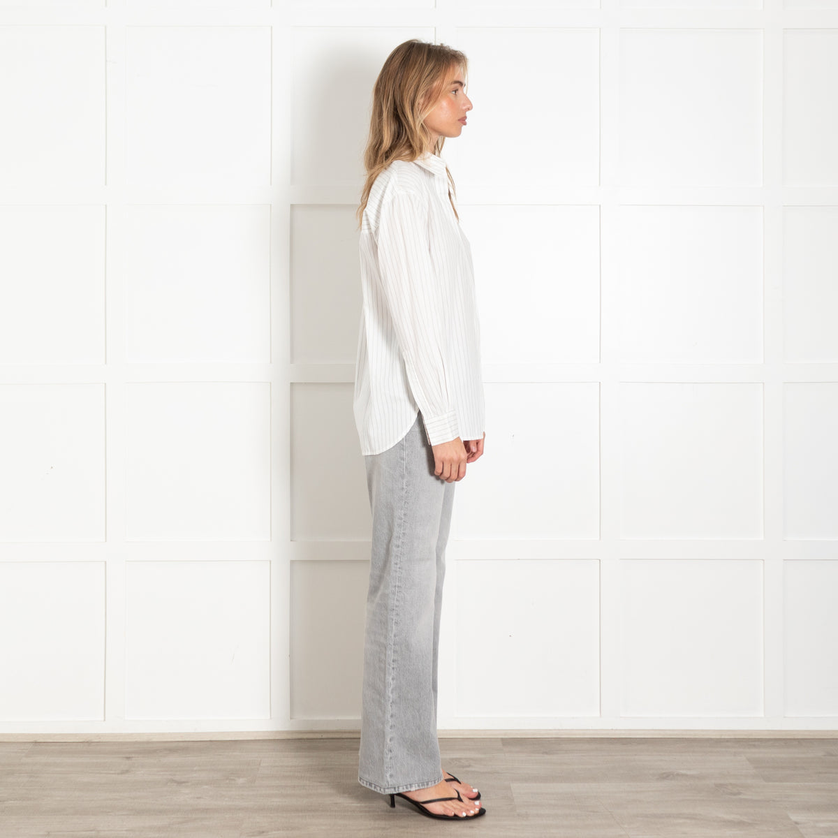 White Pinstripe Shirt - Image 6