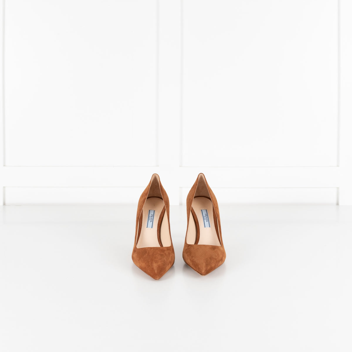 Prada Brown Suede Heels - Image 2