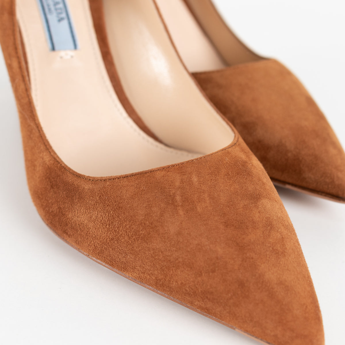 Prada Brown Suede Heels - Image 13