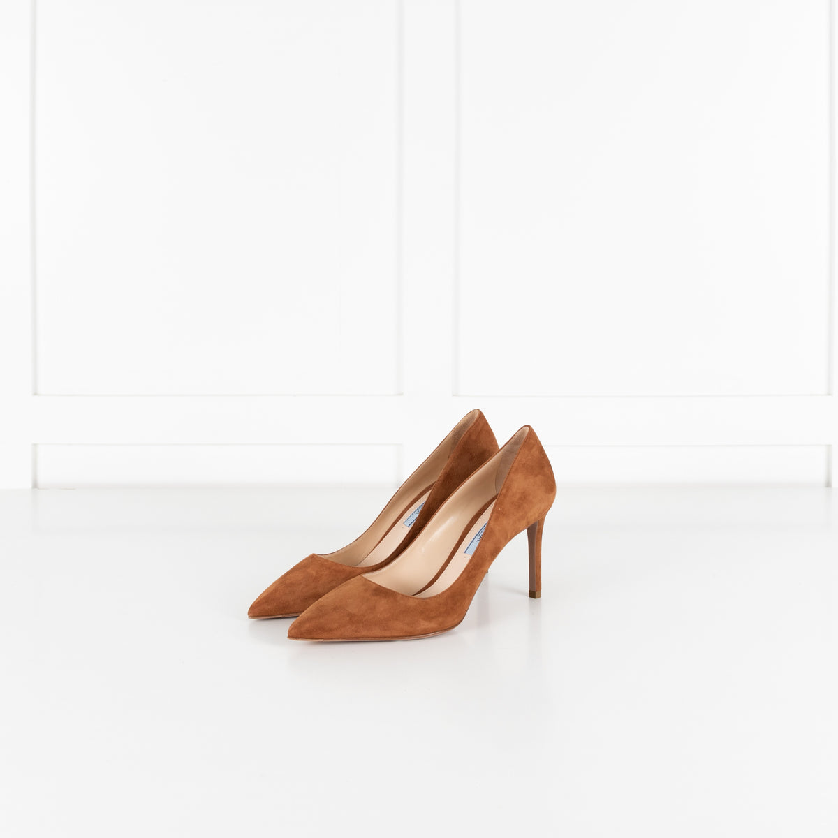 Prada Brown Suede Heels - Image 3