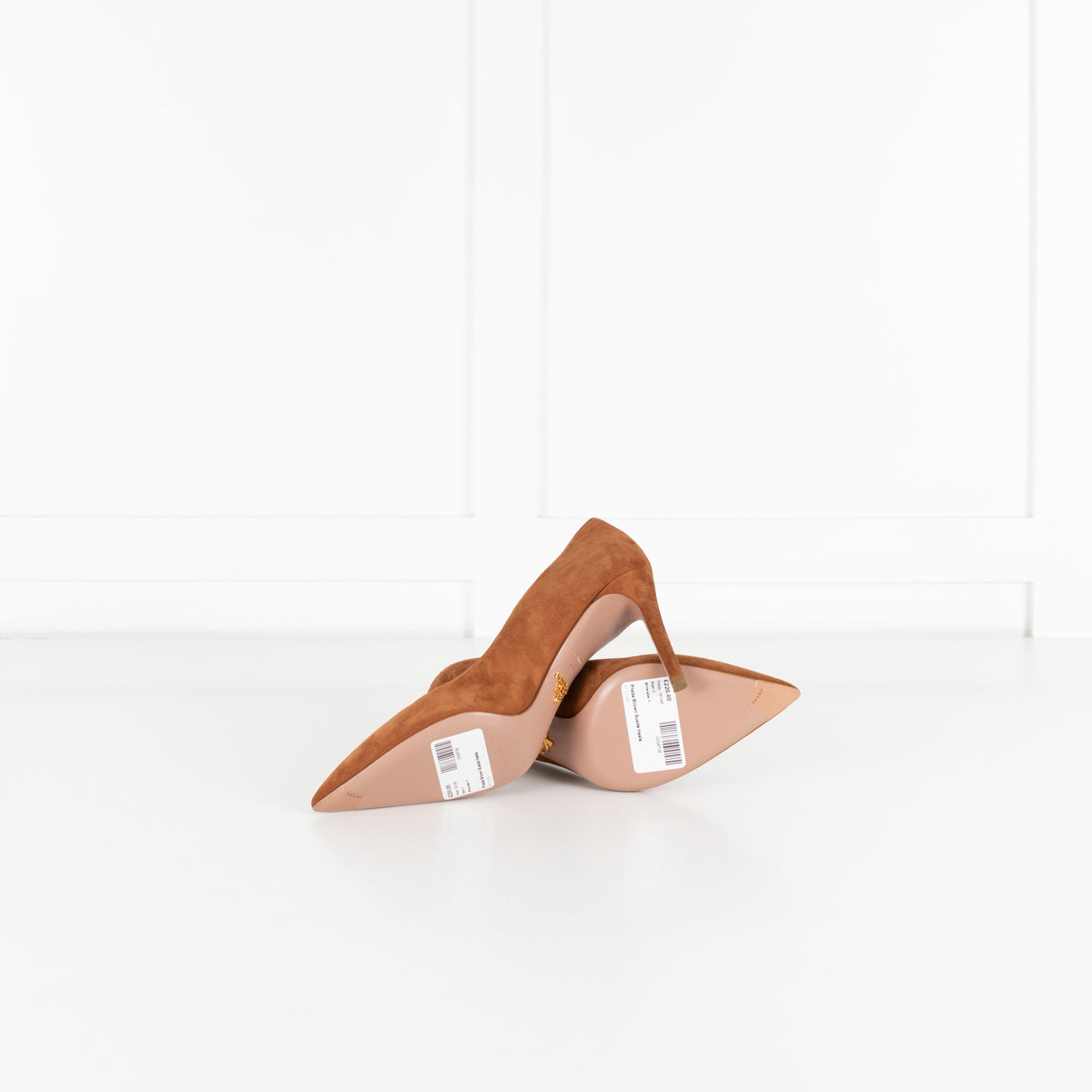 Prada Brown Suede Heels - Image 7