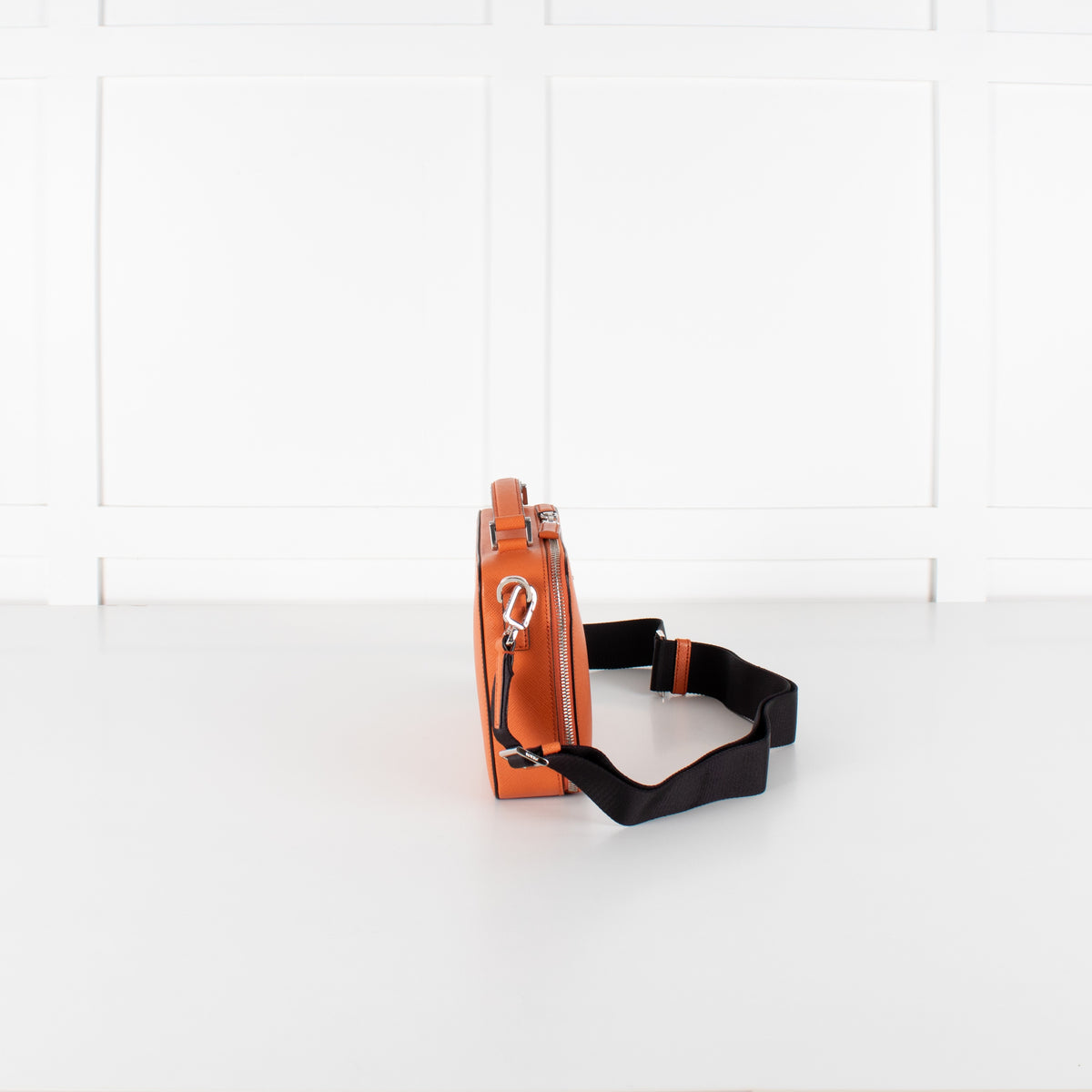 Prada Saffiano Leather Orange Brique Bag - Image 4