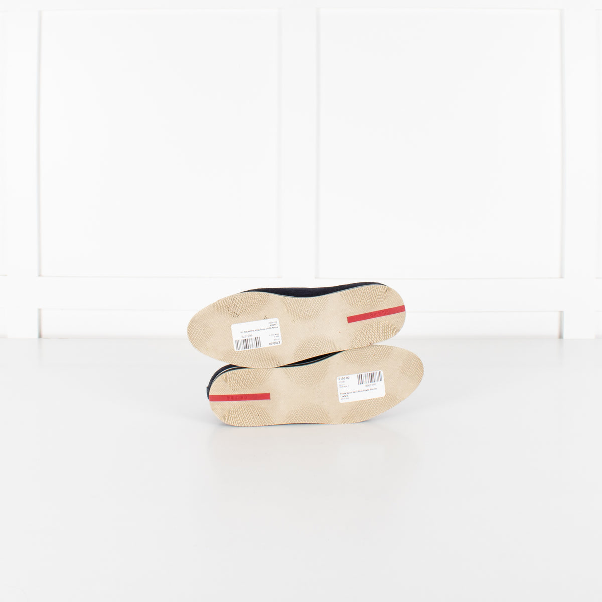 Prada Sport Navy Blue Suede Slip On Loafers - Image 7