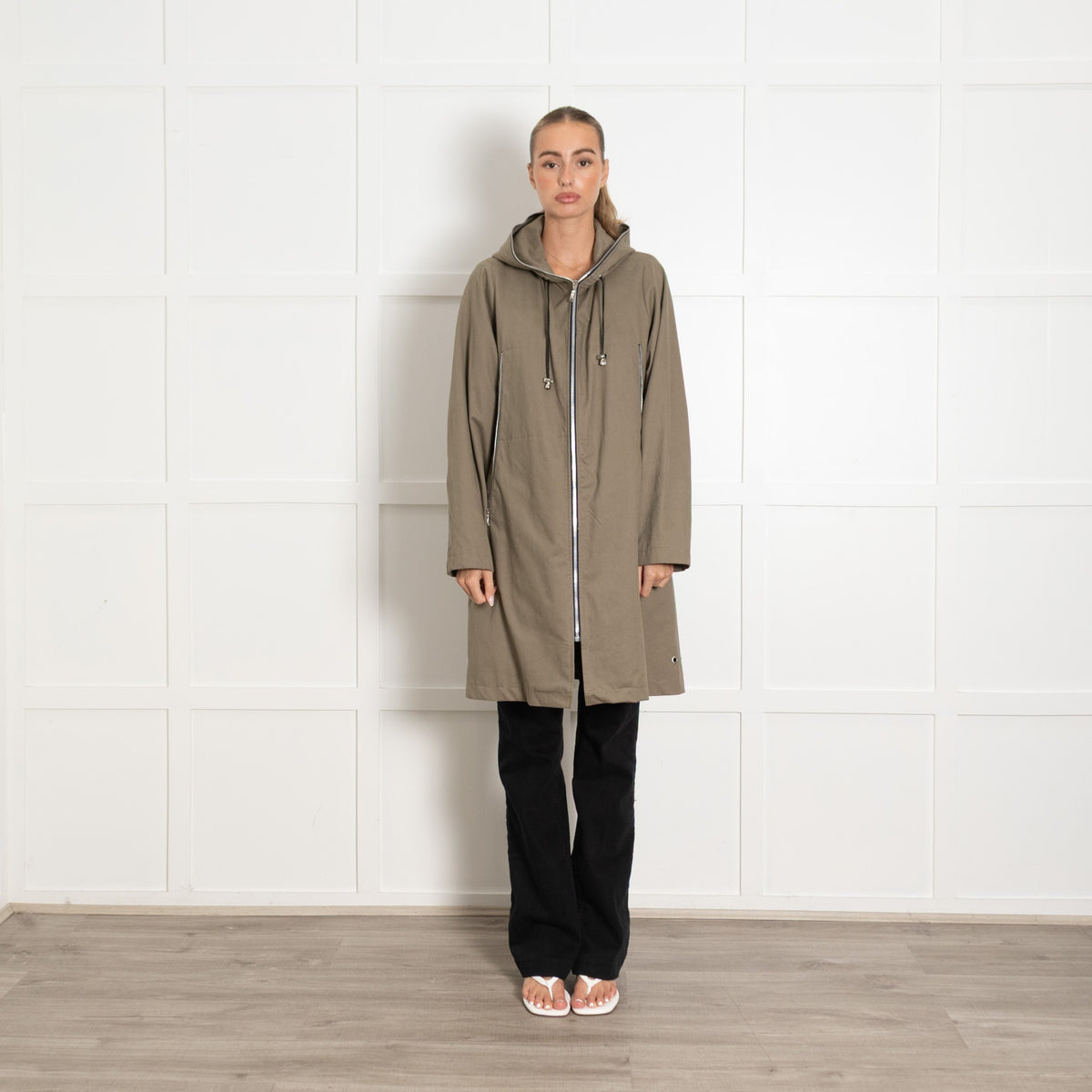 Pret Pour Partir Khaki Waterproof Brooklyn Parka With Removable Wool Lining - Image 1