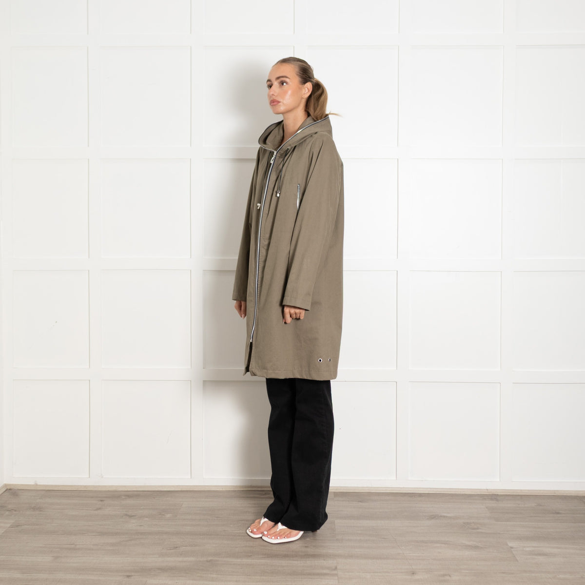 Pret Pour Partir Khaki Waterproof Brooklyn Parka With Removable Wool Lining - Image 3