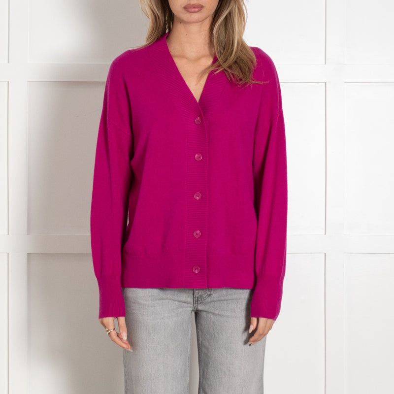 Princesse Tam Tam Fuchsia Pink V-Neck Cardigan - Image 2
