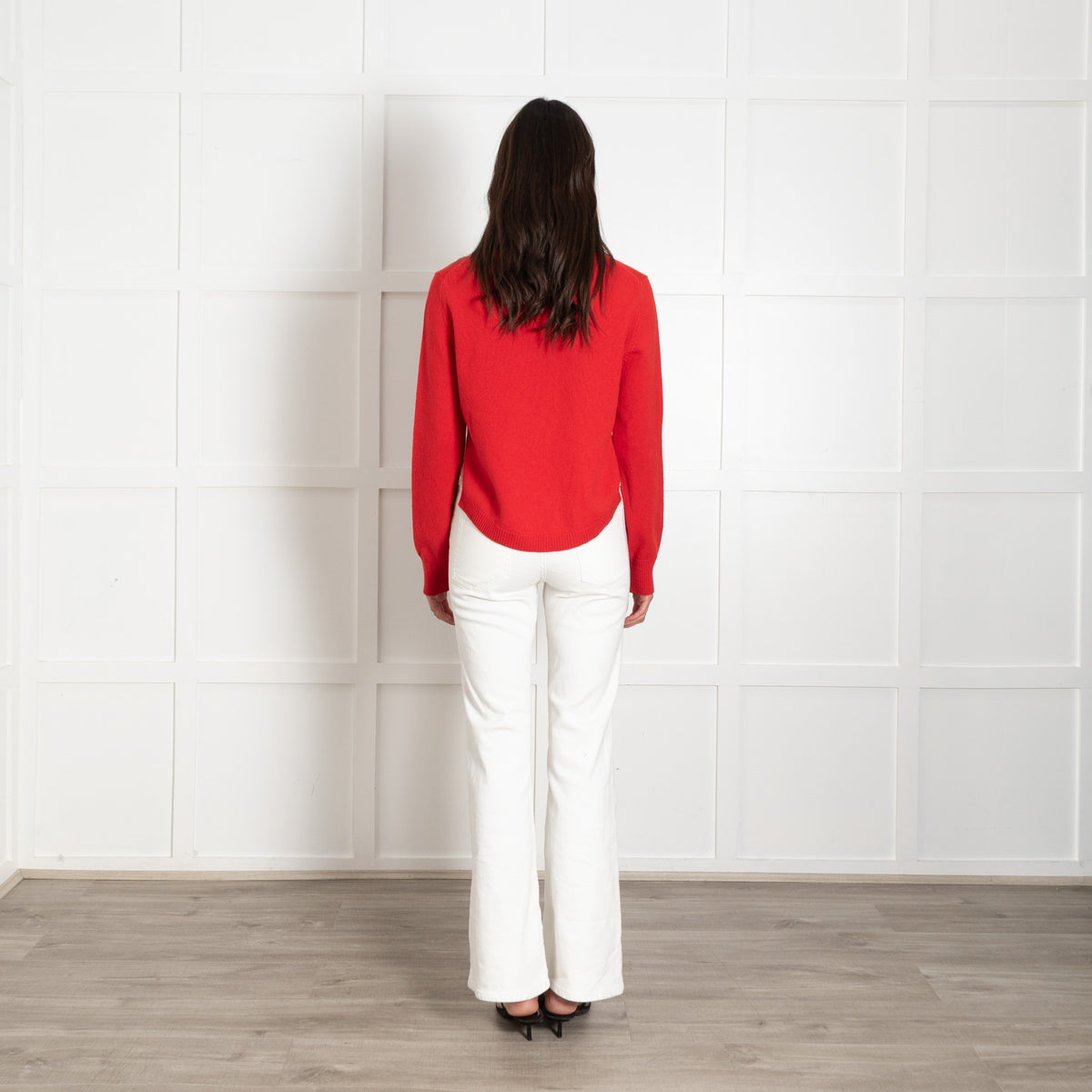 Proenza Schouler Red Intarsia Knit Logo Merino Wool Jumper - Image 5
