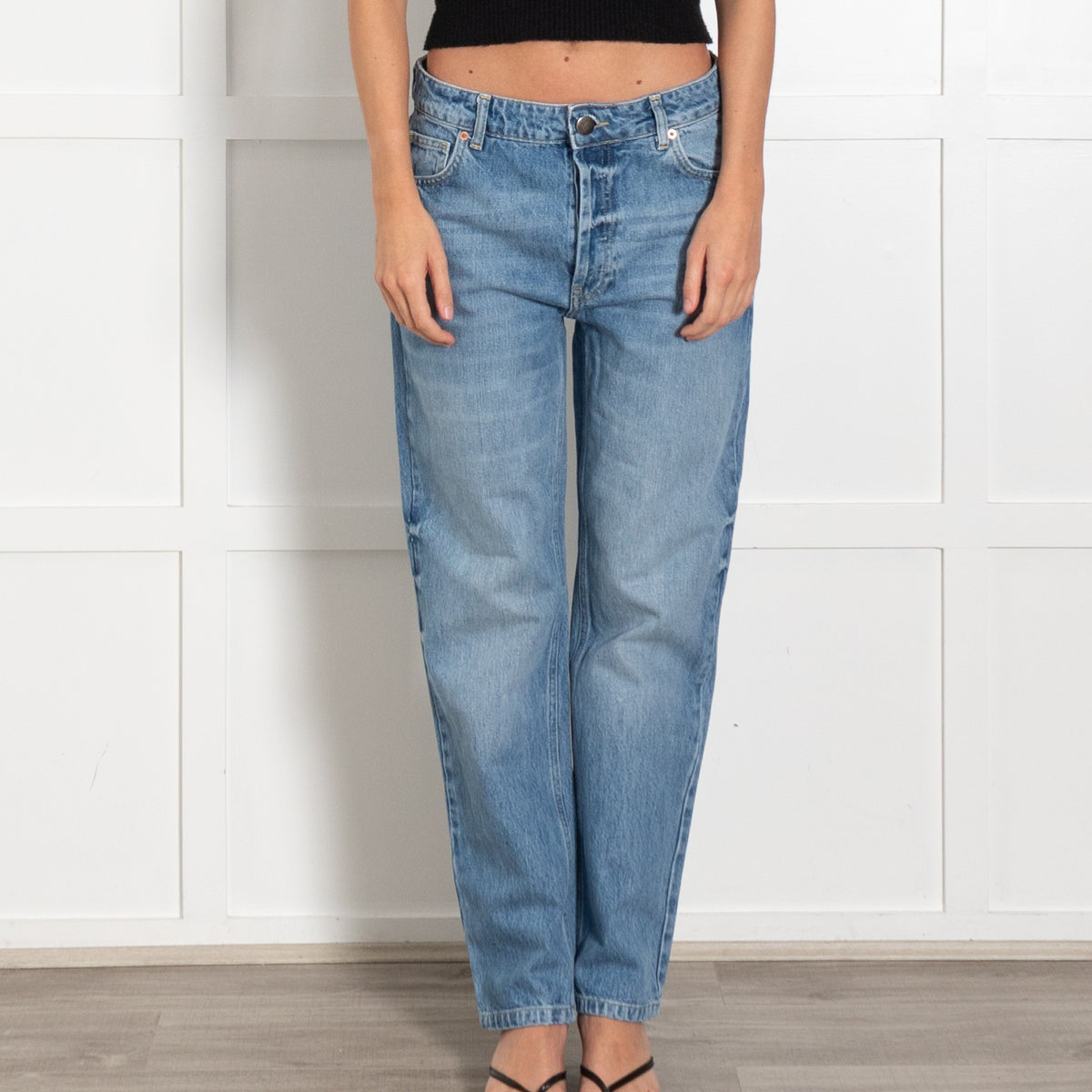 Blue Straight Leg Jeans - Image 2
