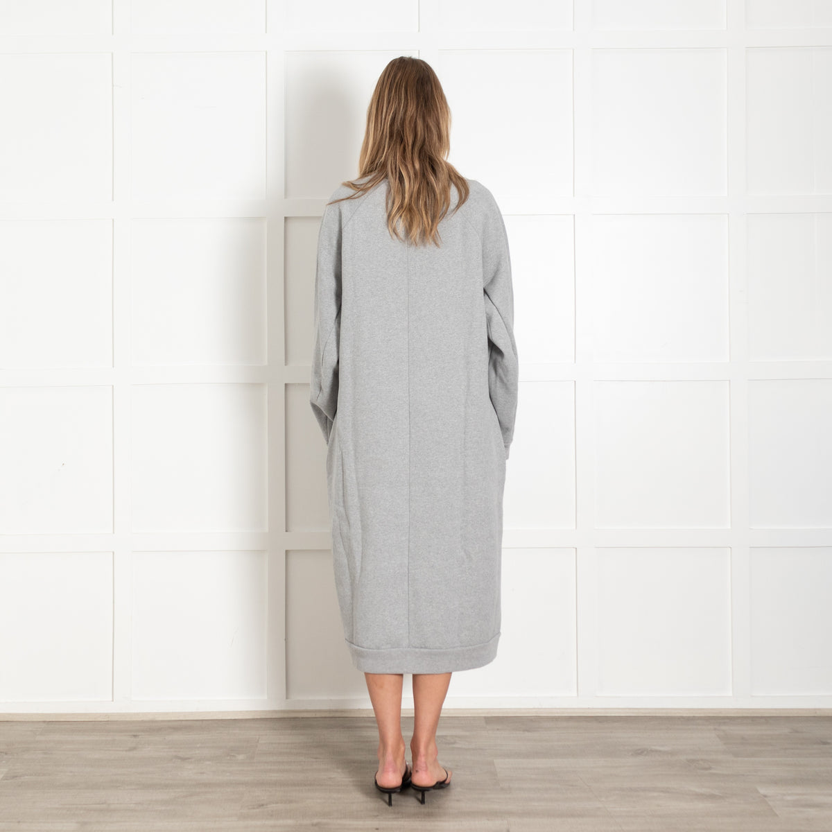 Grey Oversized Sweatshirt Dress - Image 5
