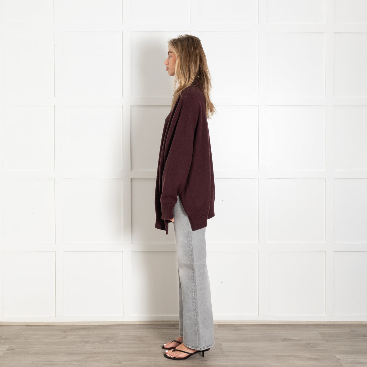 Raey Aubergine Cashmere Oversized Turtleneck Sweater - Image 4