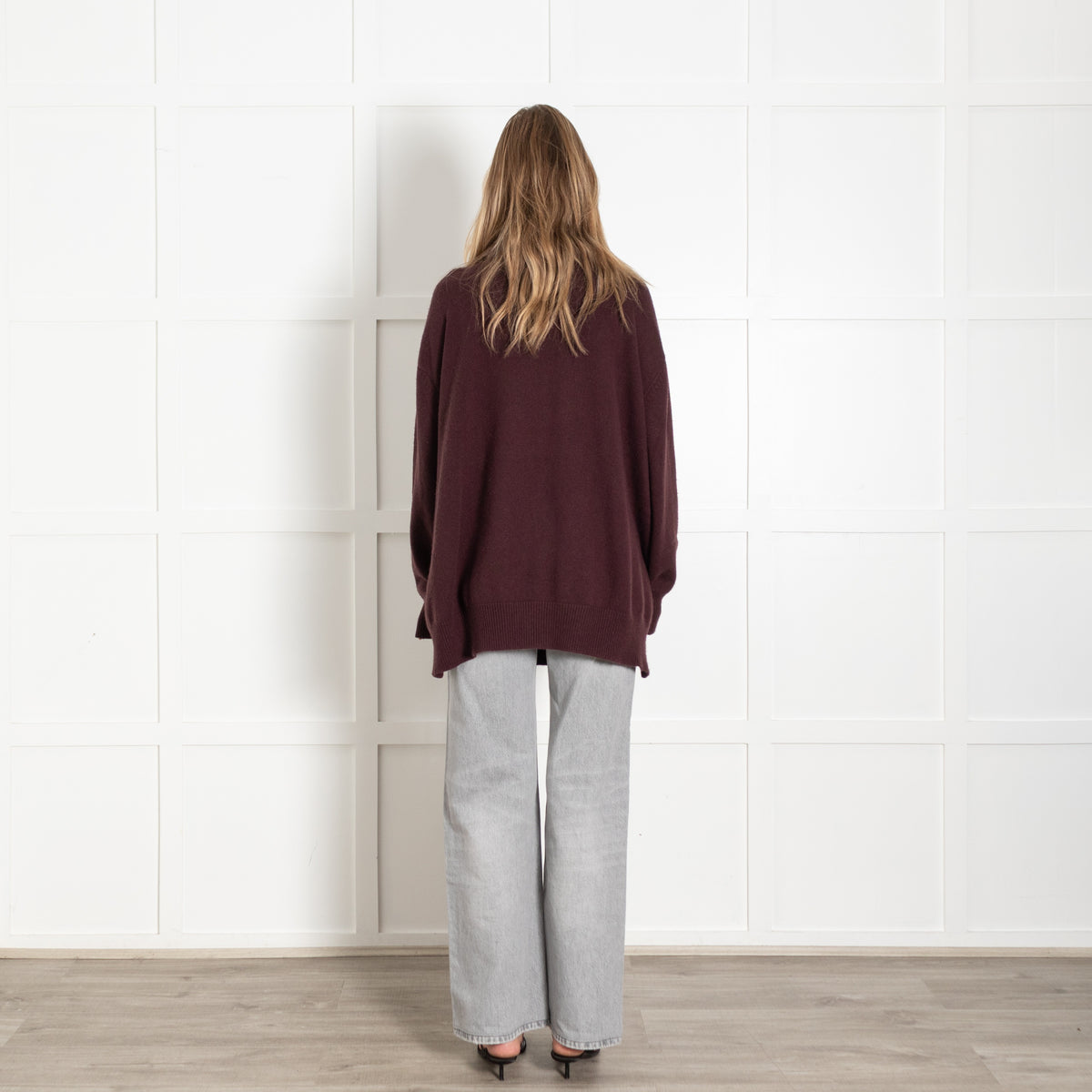 Raey Aubergine Cashmere Oversized Turtleneck Sweater - Image 5