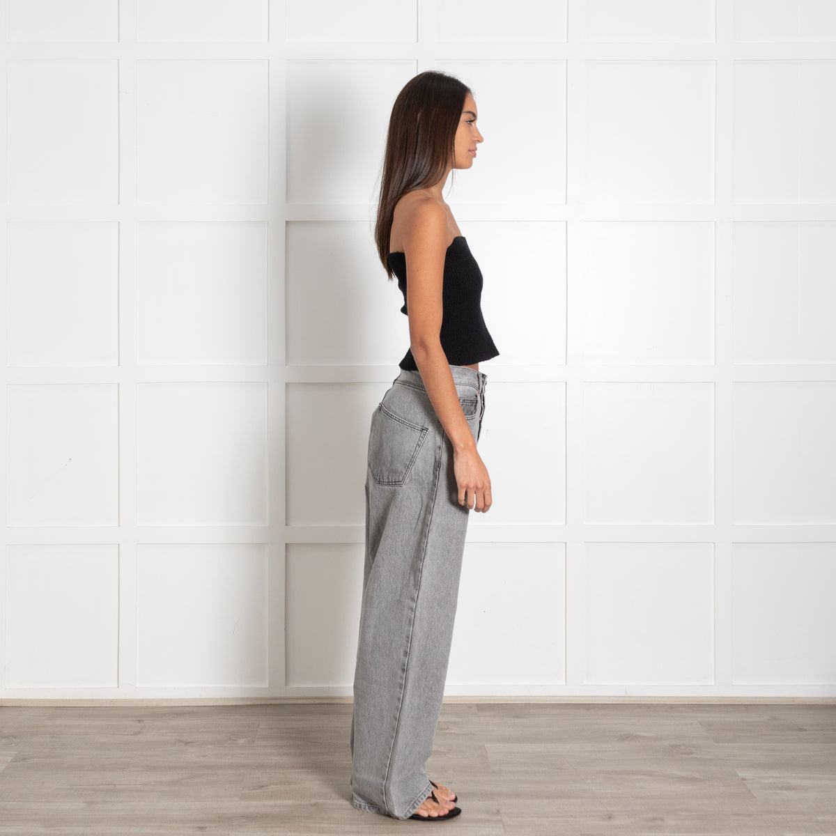 Raey Grey Denim Button Fly Trousers - Image 6