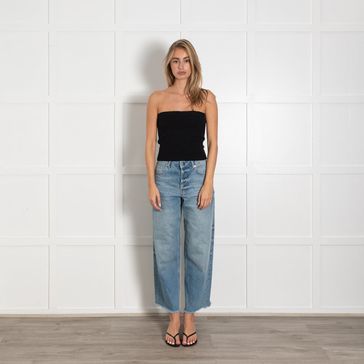 Raey Washed Blue Boyfriend Style Jeans - Image 1