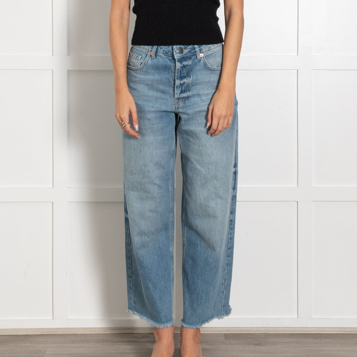 Raey Washed Blue Boyfriend Style Jeans - Image 2