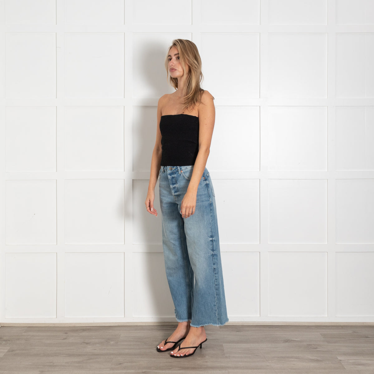 Raey Washed Blue Boyfriend Style Jeans - Image 3