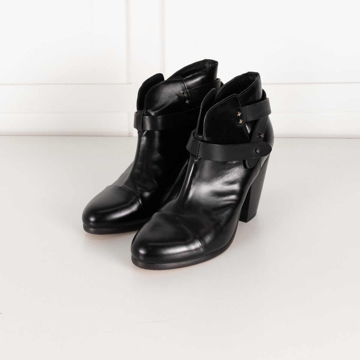 Rag & Bone Harrow Black Leather Ankle Boot - Image 8